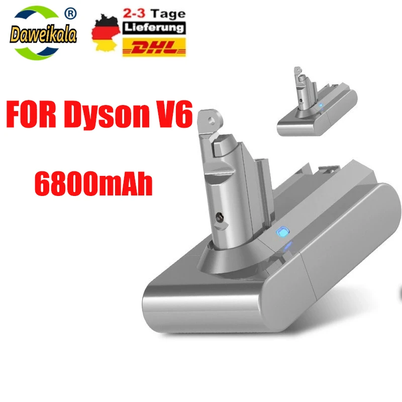 

Литий-ионный аккумулятор 21,6 в 6800 мАч для пылесоса Dyson V6 DC58 DC59 DC62 DC74 SV09 SV07 SV03 965874-02, аккумулятор L30 + зарядное устройство