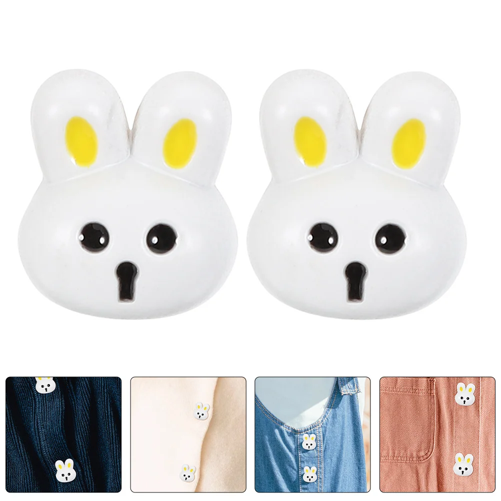 

10pcs Bunny Resin Cartoon Animal Diy Craft Buttons For Kids Clothing Sewing Replacement Decorative Clothes Buttons