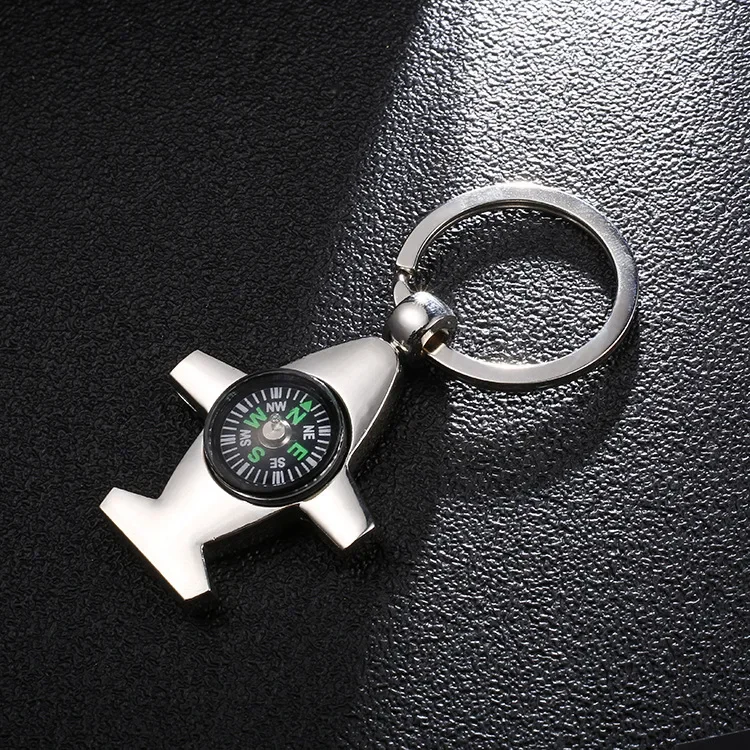 1Pc Aircraft Compass Keychain Multifunctional Keychain Men's Keychain Personalized Small Gift Backpack Accessories Car Keychain