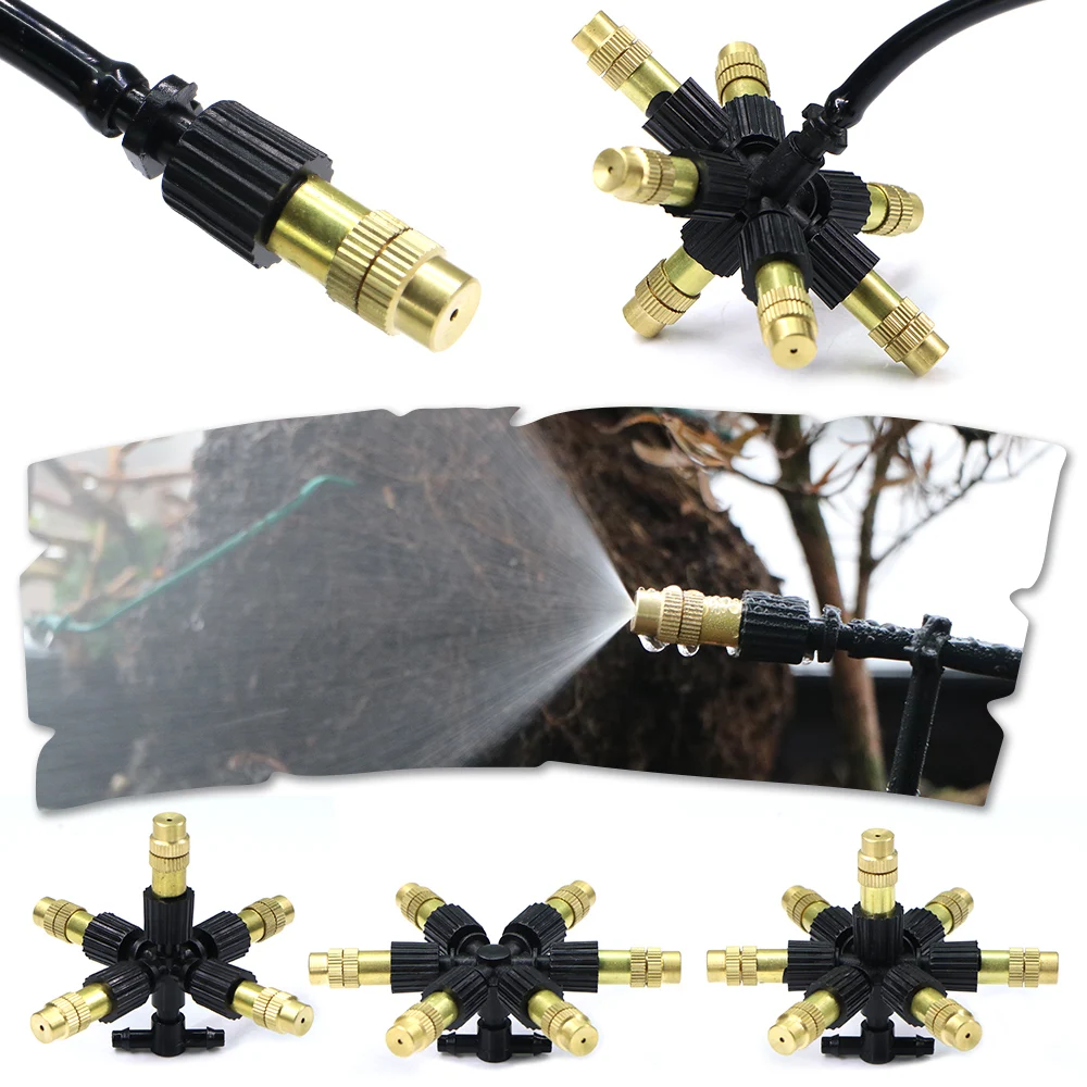 

Насадки для тумана низкого давления, регулируемый распылитель для мелкого распыления, 1/4 дюйма, 4/7 мм, штуцер, соединитель для наружного сада