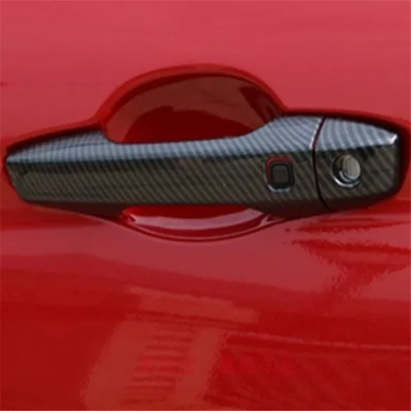 WELKINRY For Mitsubishi Eclipse Cross 2018-2025 ABS Chrome Outer Car Body Door Cup Bowl Handle Doorknob Cap Cover Trim