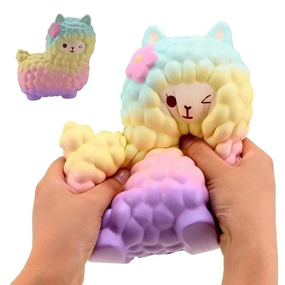 Simulation Alpaca Squeeze Toys Elastic Creative Sheep Slow Rebound Toy Colorful Super Soft Slow Rising Squeeze Toy
