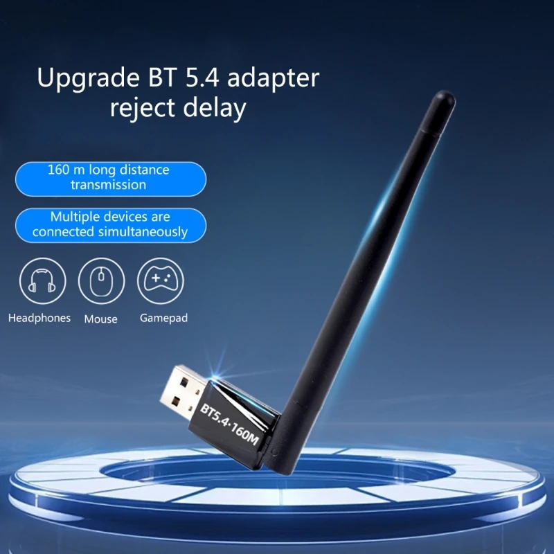 Adaptador usb 5.4 compatível com dongle sem fio para pc, fácil emparelhamento