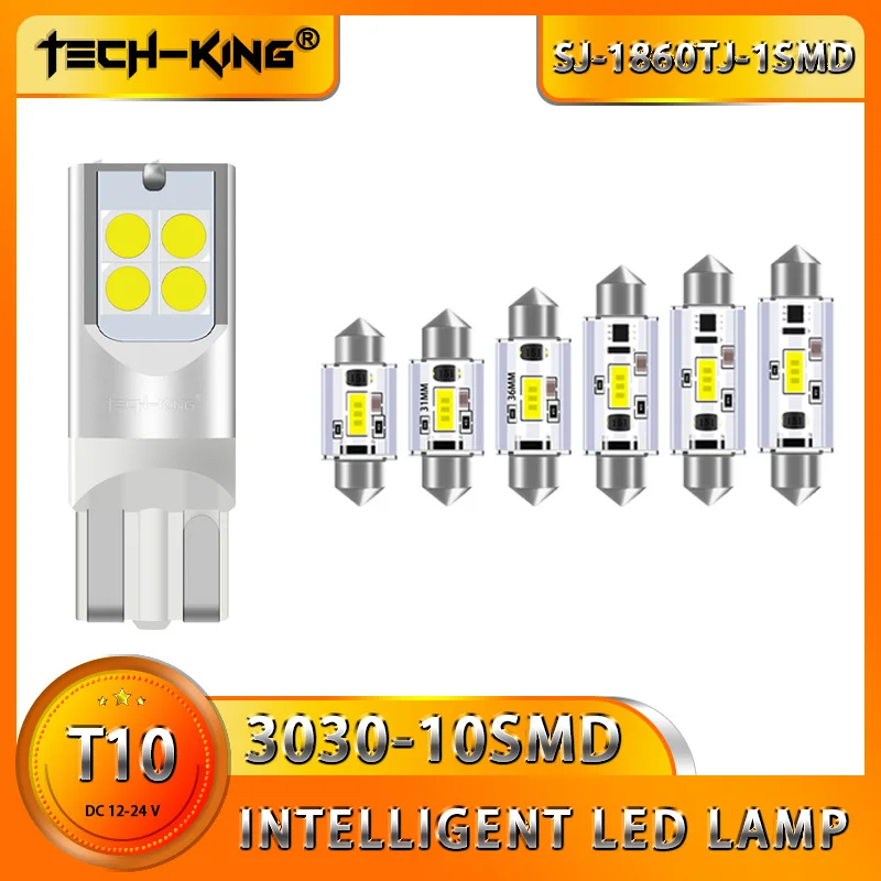 

TECH KING 2 шт. T10 шириной индикаторная лампа для чтения в сочетании с 1 шт. 44 мм, 41 мм, 39 мм, 36 мм, 31 мм, 29 мм, двойной заостренный светильник на крыше