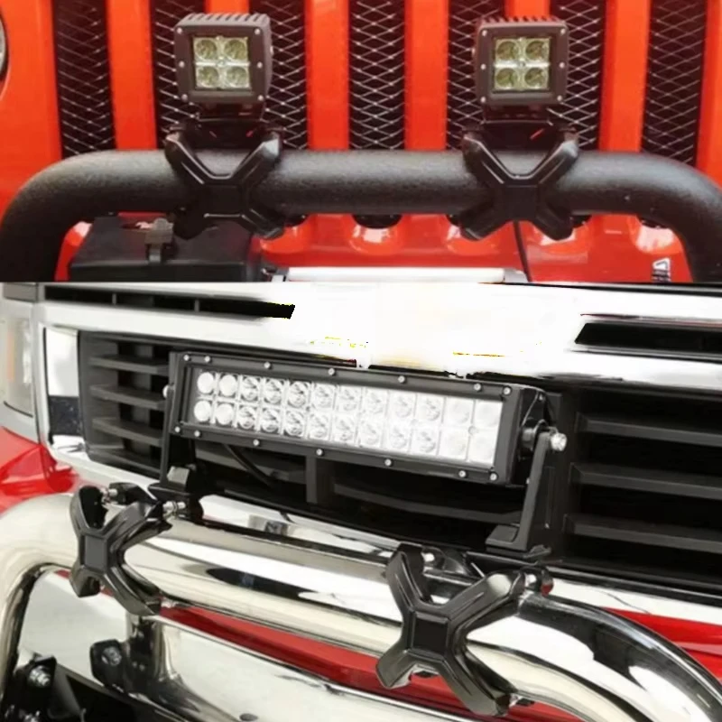 1pair Led Work Light Bar Mount Bracket,2Inch 3Inch Round Bumper Tube Clamp Holder,Headlight,Suitable for Wrangler,Offroad RV - Image 2