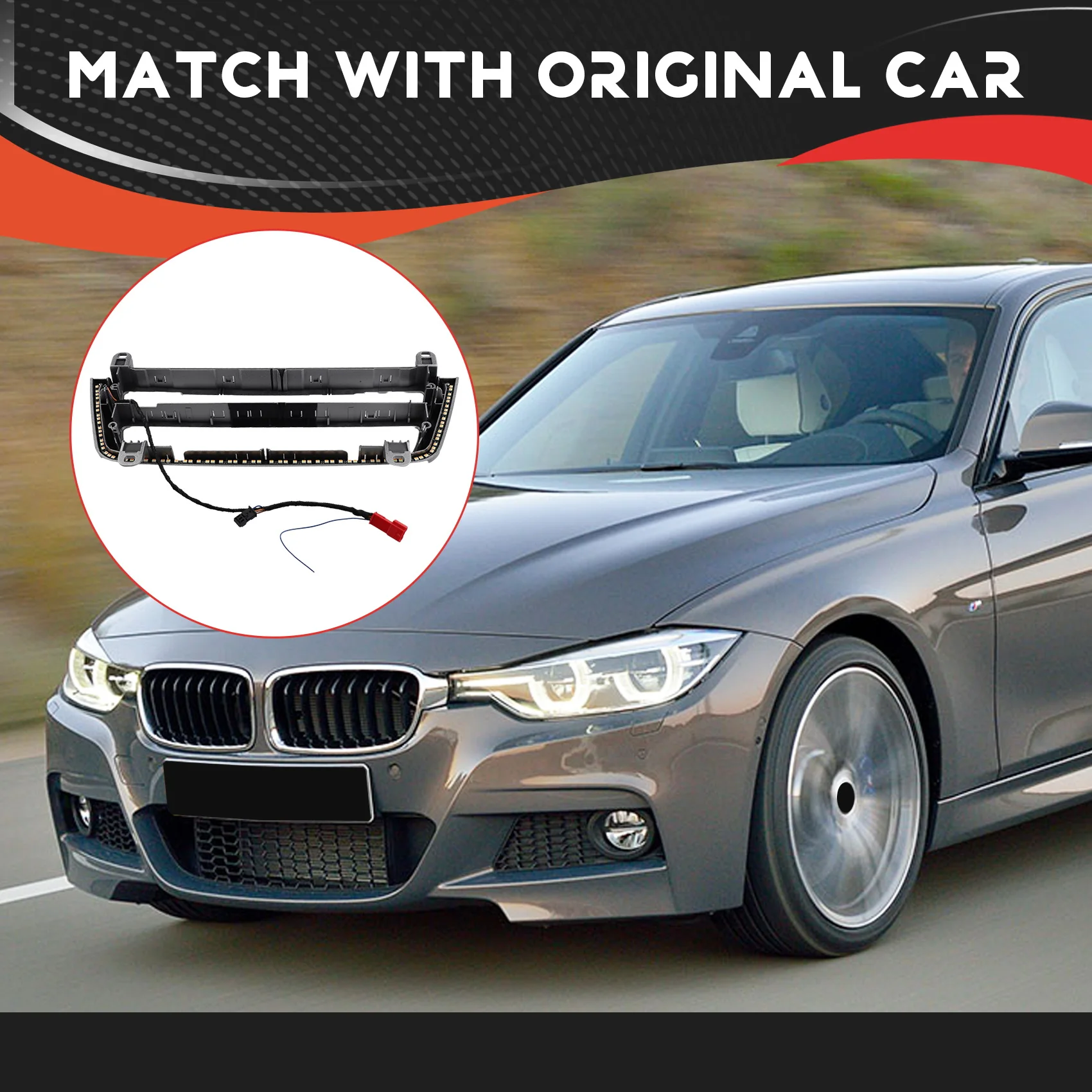 

Car Inner Air Condition A/C Panel Trim With LED Ambient Light For BMW 3 Series F30 F31 320I 340I 2013-2018