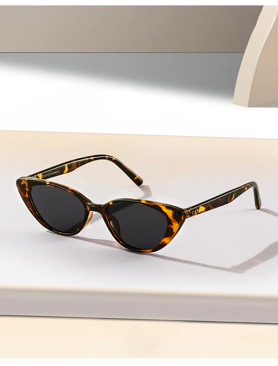 CAPONI Cat Eye Trend Frauen Sonnenbrille Schildpatt Polarisierte Anti-reflektierende Anti-glare Sonnenbrille Weibliche Modische CP2227 – Detail 2