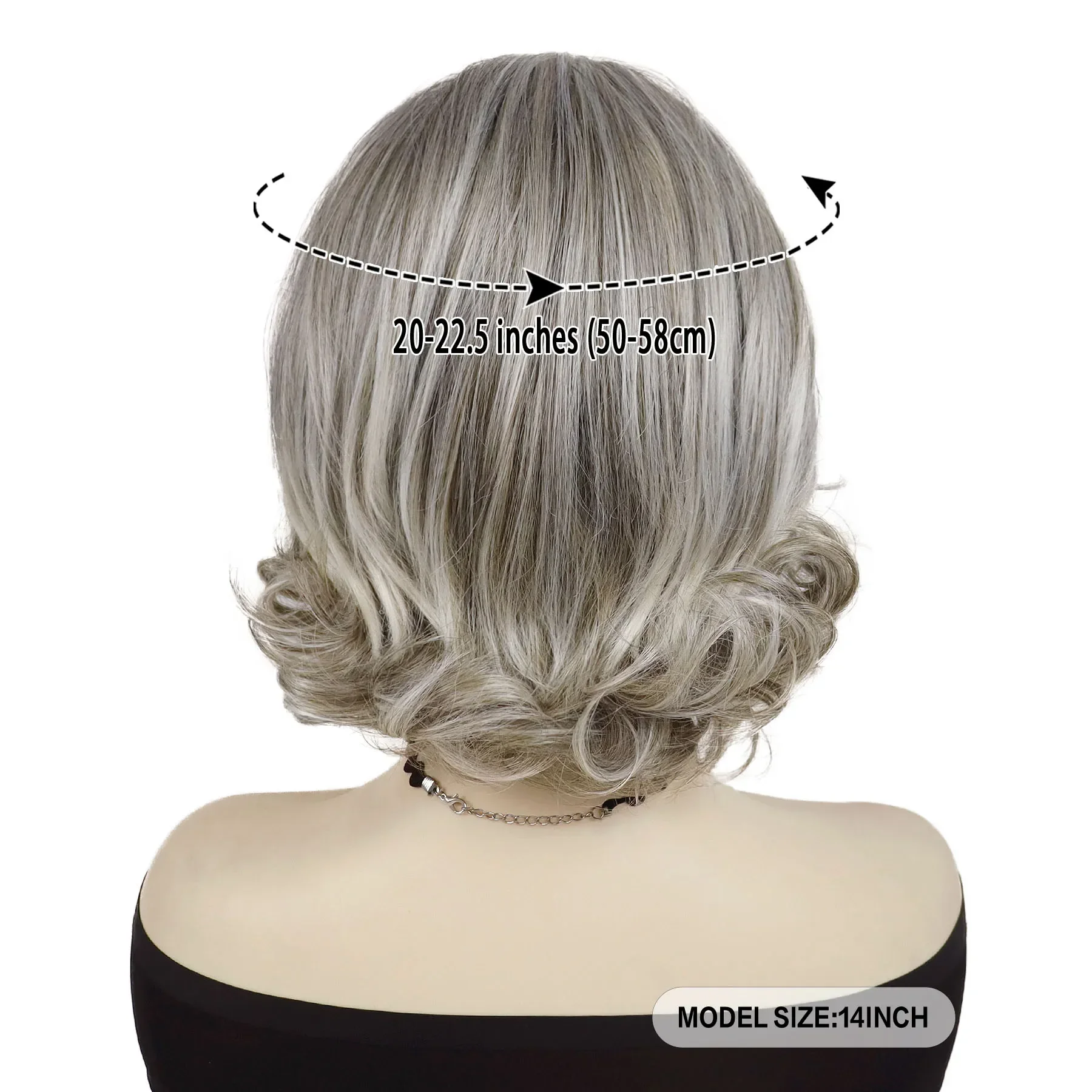 باروكات صناعية قصيرة مجعدة، شعر ملح، رمادي فضي، شعر مستعار للنساء، سيدة عجوز طبيعية، أنيقة للأم، شعر مستعار قصير ملح وفلفل، كوسبلاي #4