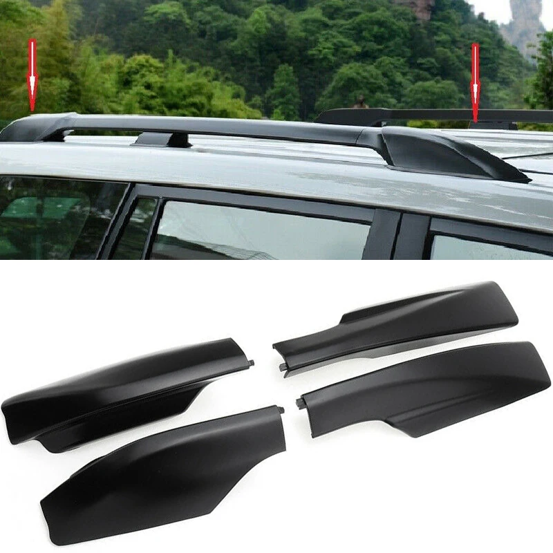 

4pcs Black ABS Roof Rack Rail End Cap Replace Protective Cover Decor For Toyota RAV4 XA30 2006 2007 2008 2009 2010 2012