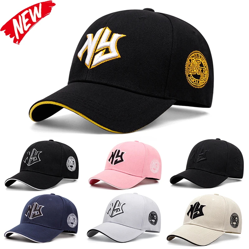 Men's Fashion NY Letter Embroidered Hat Snapback Caps Unisex Sunshade Hat Women Adjustable Hip Hop Baseball Caps Cowboy Hat