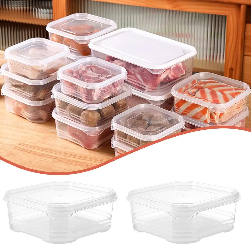 1pcs Refrigerator Food Preservation Storage Box Food Storage Lunch Refrigerated Food Portable Grade Sealed Box F2F4