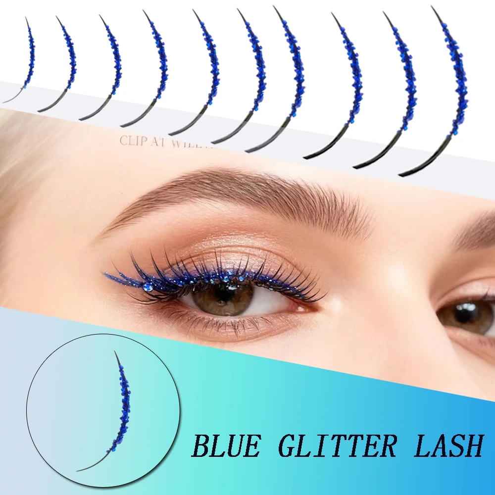 Qbeautylashes グリッタースパイク DIY まつげエクステンション コスプレつけまつげ 個別まつげミックス ソフトまつげ ハロウィン用