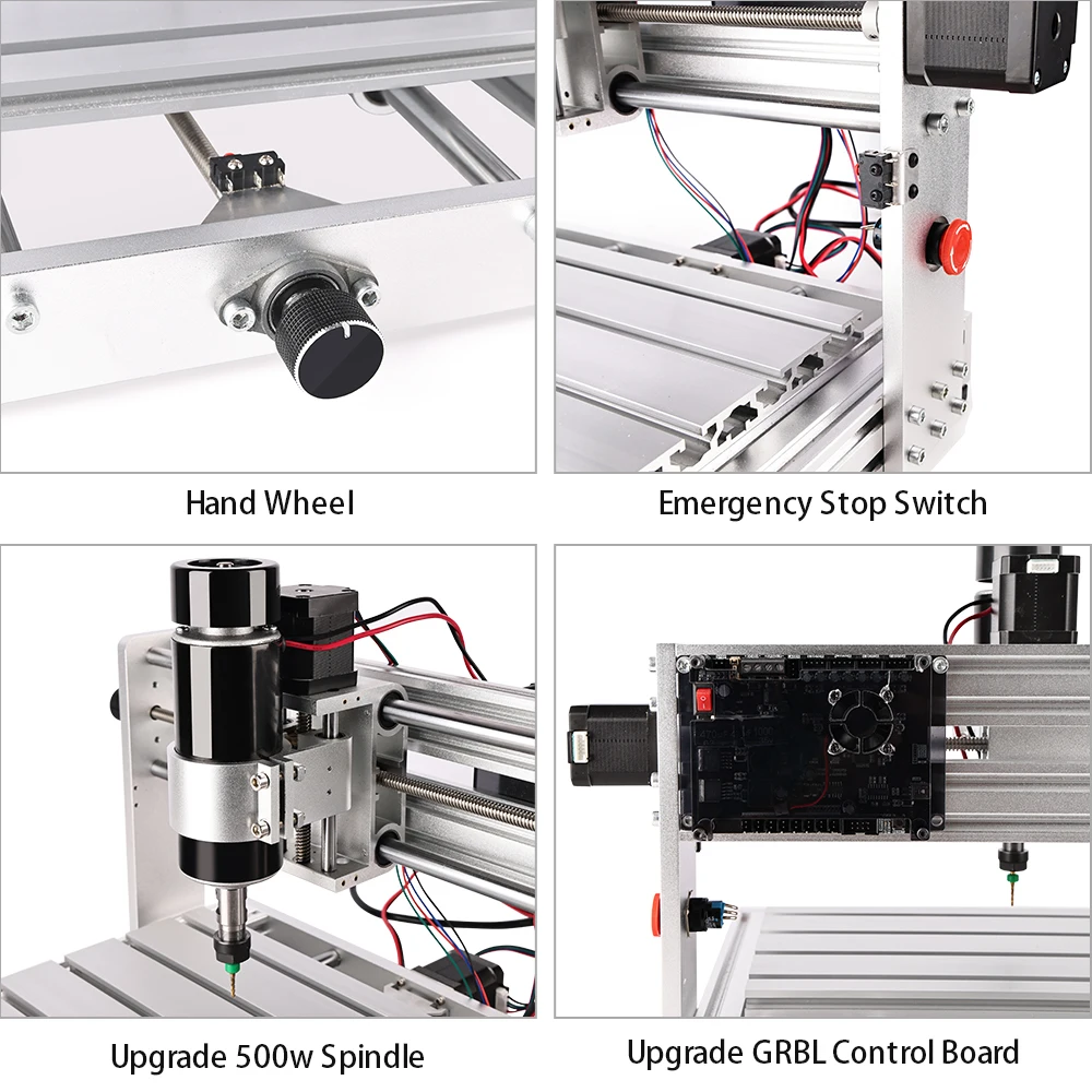 Imagem -04 - Cnc 3018 Max Madeira Router com Grbl Controle Faça Você Mesmo Máquina de Gravura Pcb Fresagem Corte Metal Gravador 500w Eixo Eixos