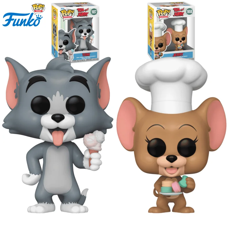 

Tom and Jerry Funko POP Animation&Cartoons Tom and Jerry Anime Figure Figure Peripheral Play Ornament Doll Toys for Boys Gift