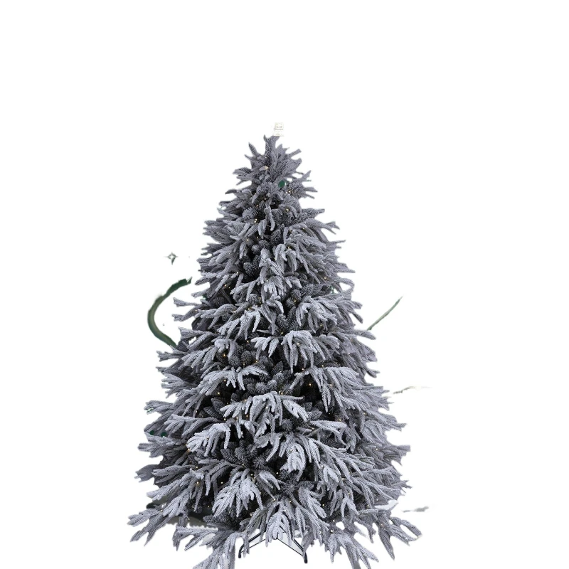 

Christmas tree 2.1m Araucaria PE snow flocking encryption with lights Nordic style luxury decoration large scene arrangement