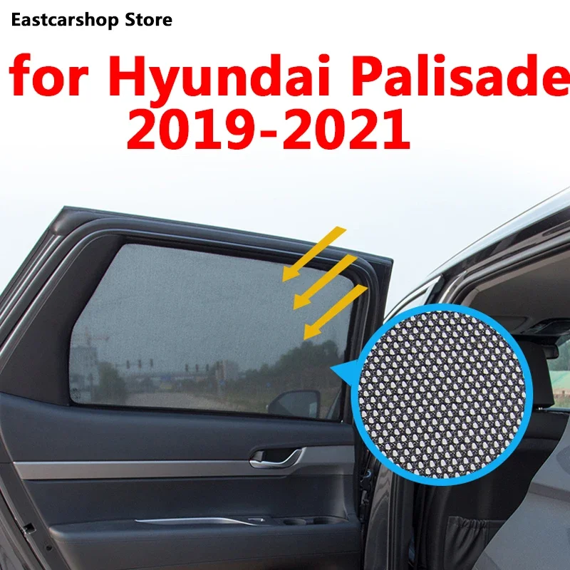 

for hyundai palisade 2019 2020 2021 2022 Car Front Rear Window Sunshade Mesh Window Sun Visor Shield Sunshade Protector