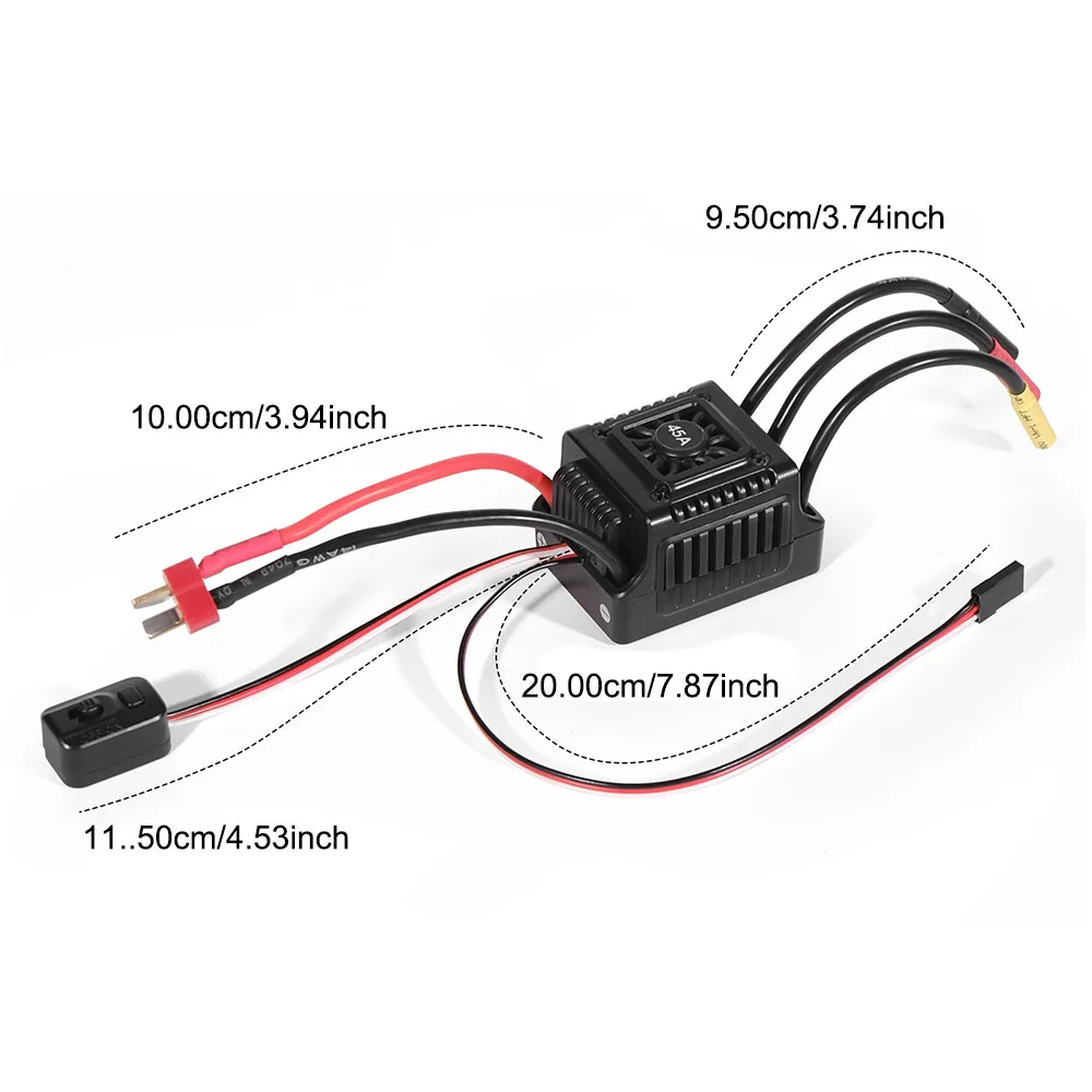 Brushless ESC Electric Speed Controller 2-3S 45A T/XT60 ESC BEC