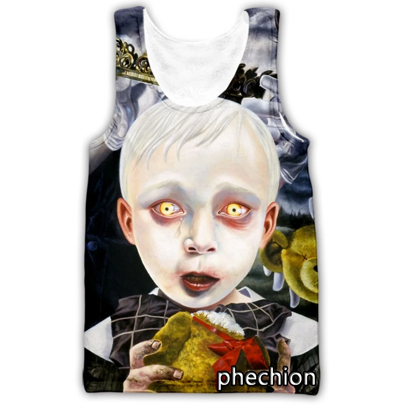 phechion Men/Women 3D Printed Korn band Sleeveless Vest Casual Streetwear Men Loose Sporting Tank Top D44