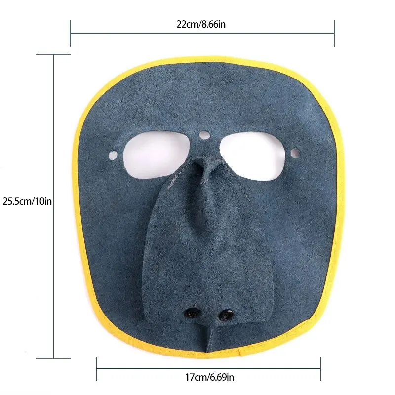 Cowhide Welding Mask Face Protection Lightweight Head Worn Argon Arc Welder Full Face Anti Baking Face Welding Protective Cover