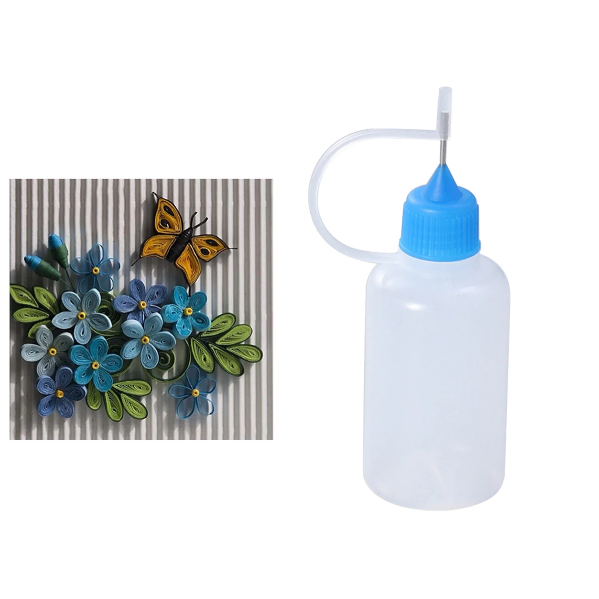 

10Pcs Needle Tip Glue Applicator Bottles 30ml Rust Proof Metal Tip Flexible Squeeze Plastic Bottle for Precise Glue Lines DIY