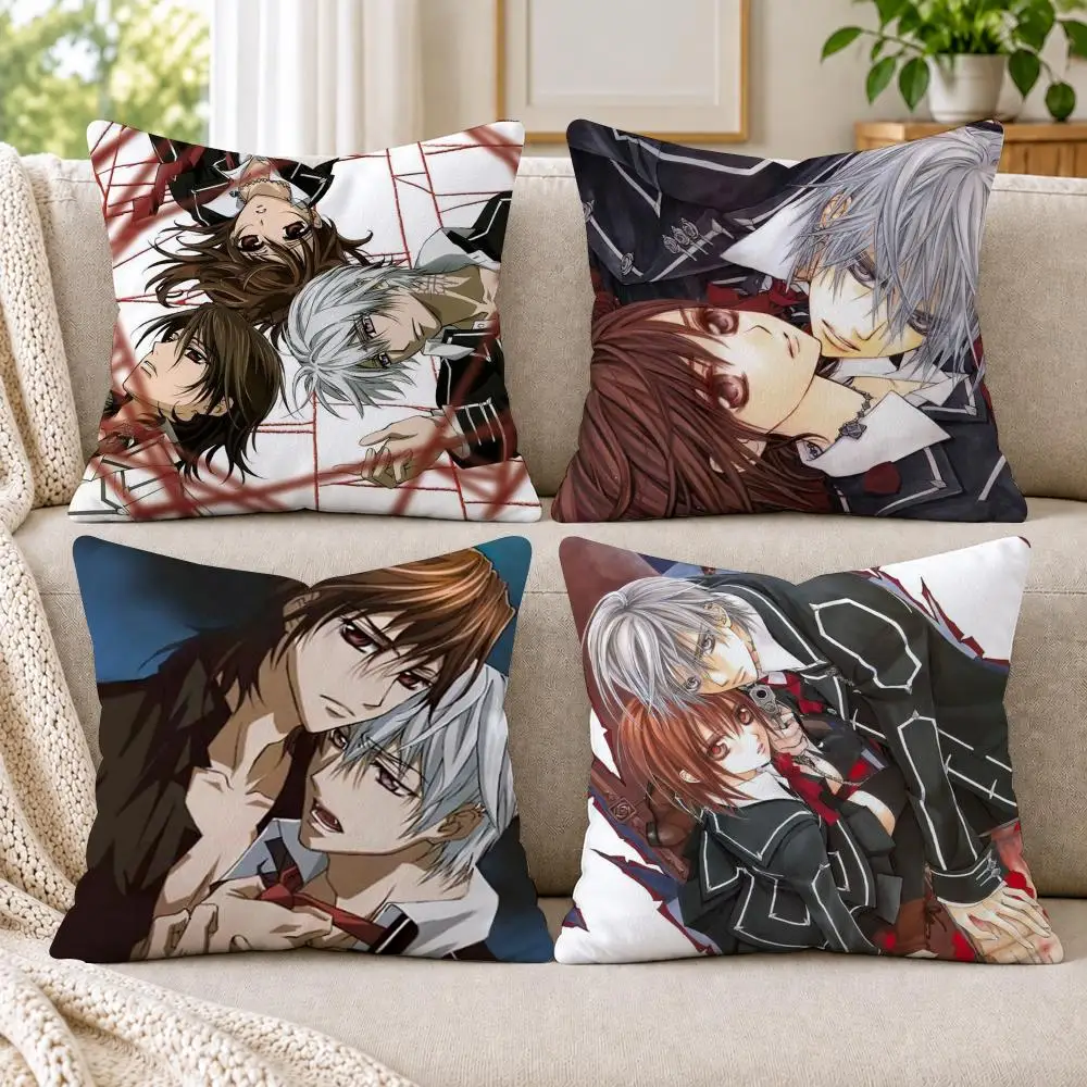 V-Vampire Knight Cushion Cover Short Plush Double-Sided Printing Sofa Bedroom Living Room Throw Pillow Cover Home Decor