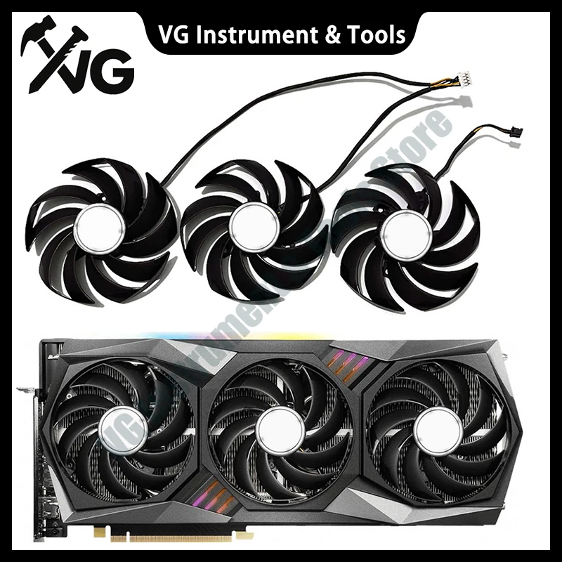 Ventilador de 90 mm PLD09210S12HH para GPU RTX 3060 RX 6800 XT, compatible con MSI RTX3080 3080Ti RTX3060 3060 Ti 3070 3090 Gaming X Trio