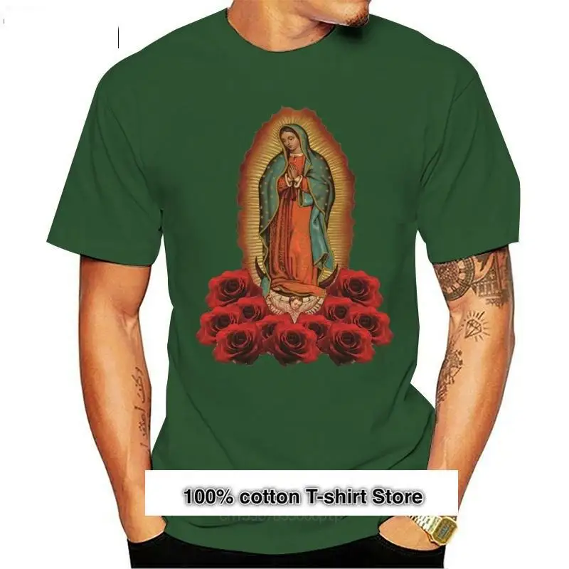 Camisetas con estampado divertido, 12 camisetas De la Virgen De Guadalupe, María, Virgen, venta al por mayor, 2021