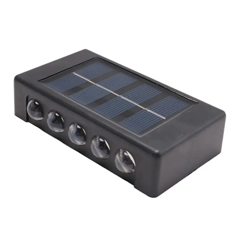 GTBL Solar Powered Waterproof Outdoor Wall Light 2Pcs Garden Decor Lights Up Down Light Wall Washer Lamp