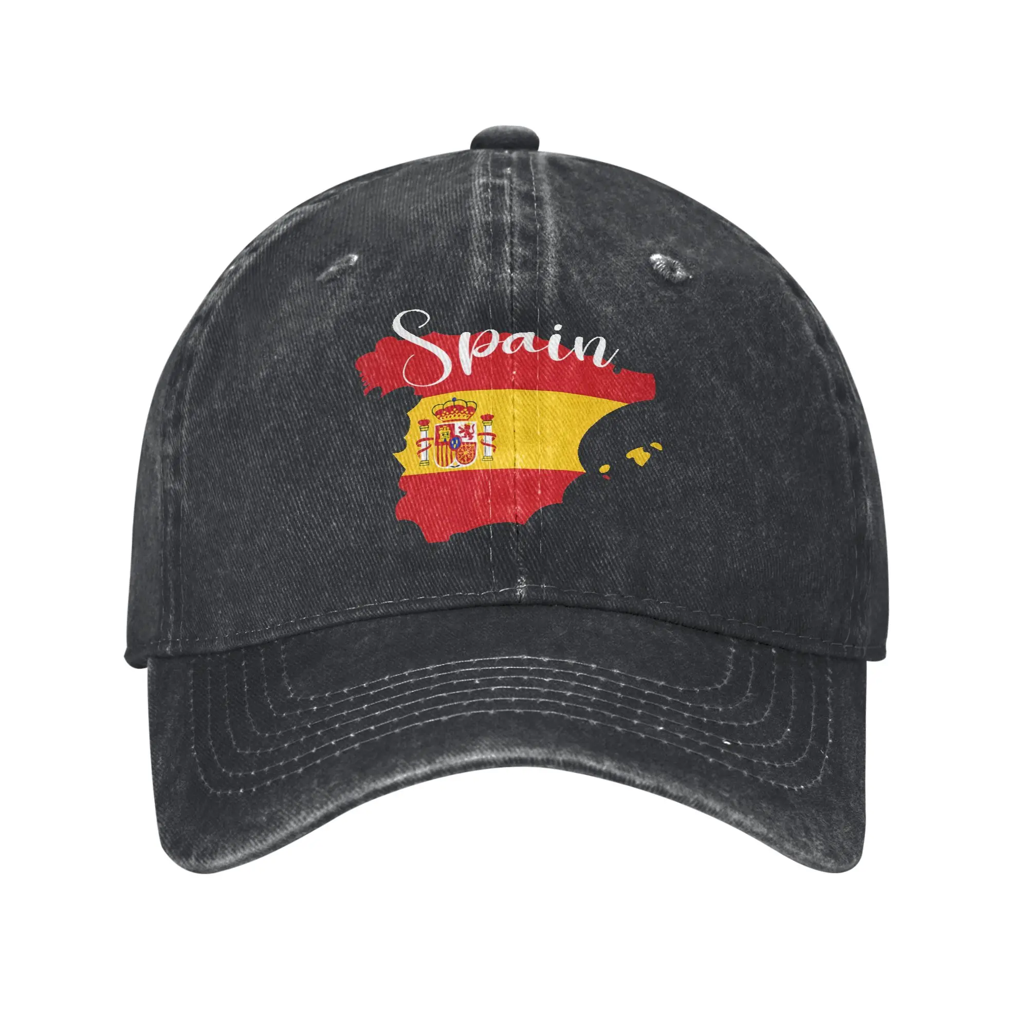 Spain Spanish Flag  Casual Baseball Cap  Running Hippie Trucker Hat Spring High Quality Unisex-Teens Fashion Baseball Caps