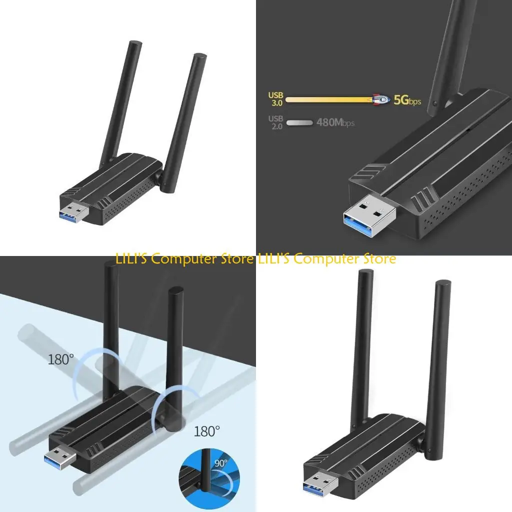 

A52B 1800Mbps Desktop WiFi6 Connector Adapter RTL8832AU Chip AX1808