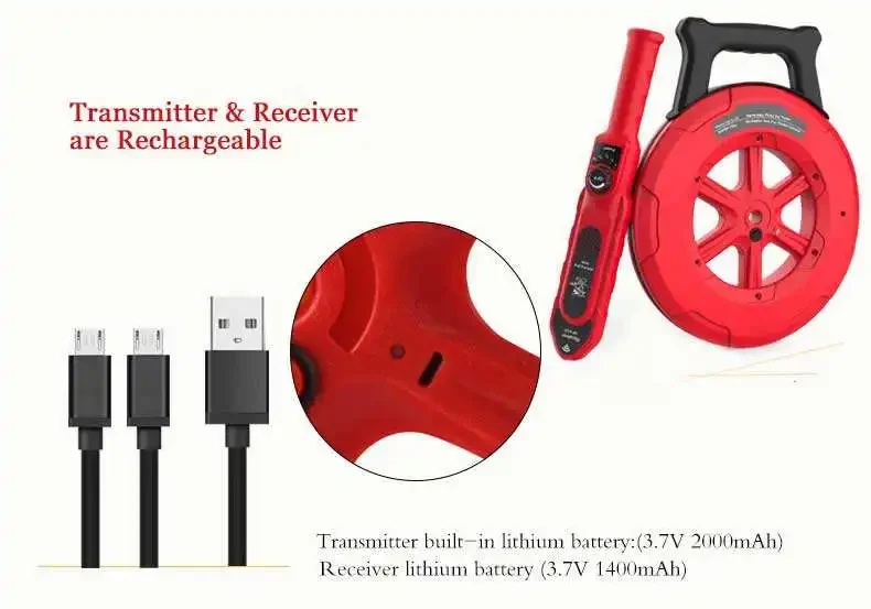 zz 30 m Wandrohr-Verstopfungsdetektor NF-5130 Pipeline-Blockierung, Verstopfung, Diagnosetool, Scanner