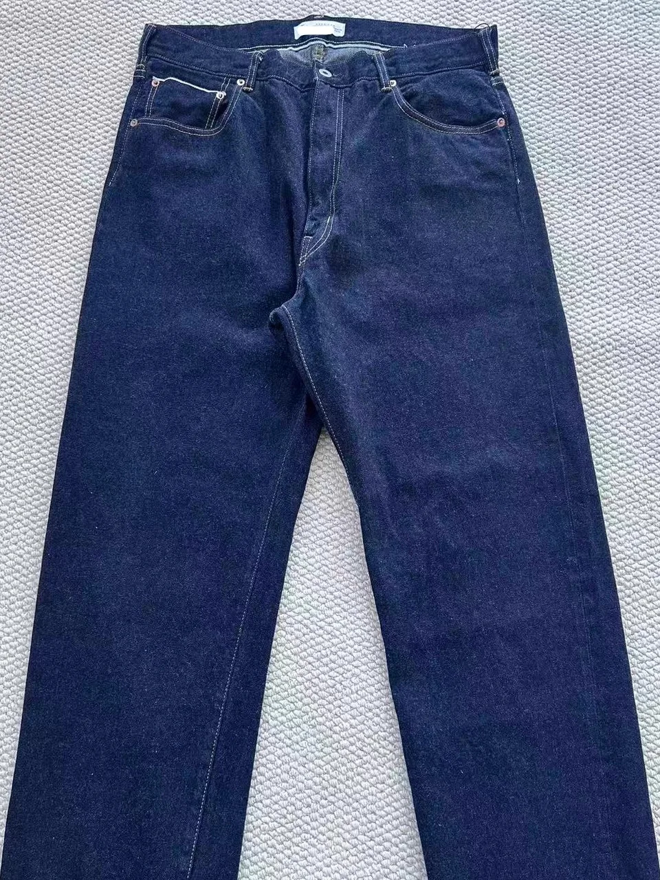 

Мужские джинсы свободного кроя, прямые, синие, из 100% хлопка, с эффектом потертости, средняя посадка, осенний сезон