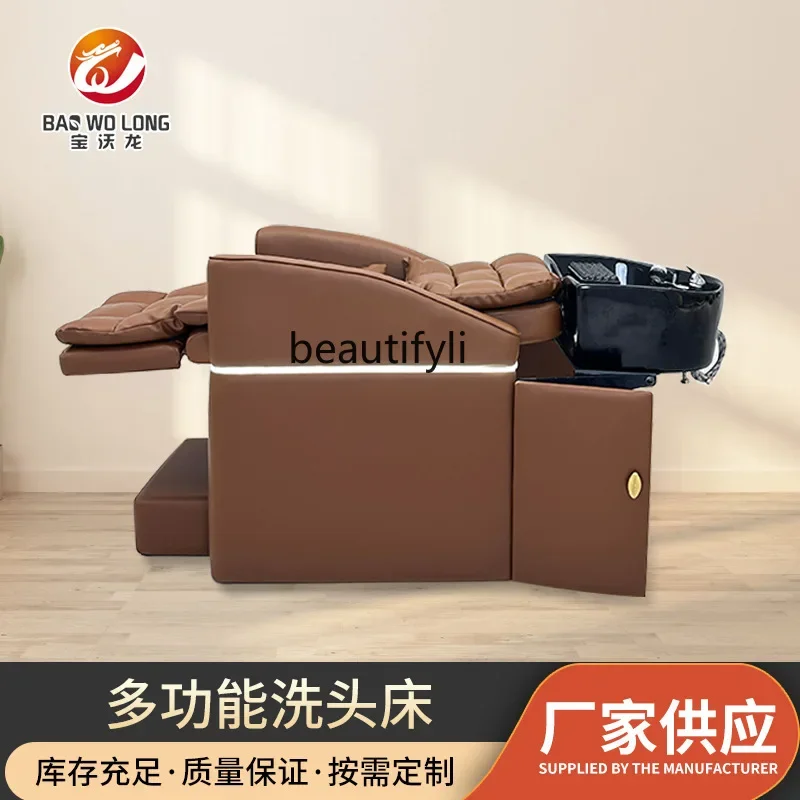 

A38 Multifunctional electric massage bed Customized head treatment bed Beauty salon Hair care Hidden shampoo basin Small apartme