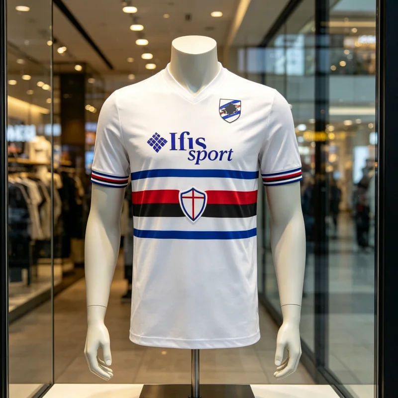 2026 Neuerscheinung Italienischer Stil UC Sampdoria Heißes Fußballtrikot Sportliches Freizeit-T-Shirt für Erwachsene und Kinder Unisex Y2K Familien-Kinder-T-Shirts – Detail 1