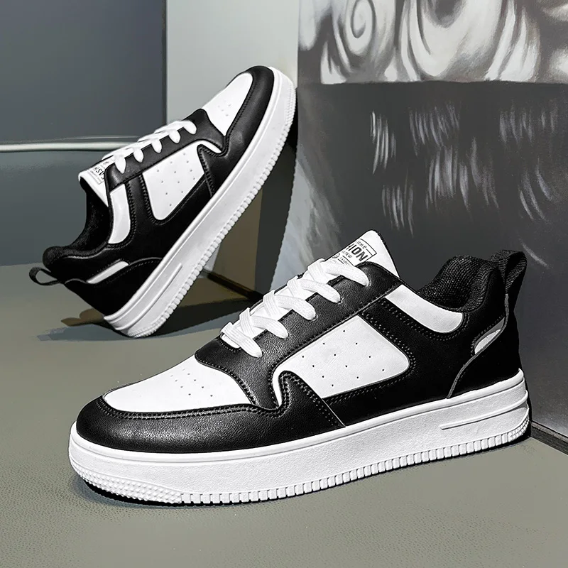 

New Aerating Plate Shoes Men's Fashionable All-Matching Platform White Shoes Sports Casual Borad Shoes Fashionable Shoes