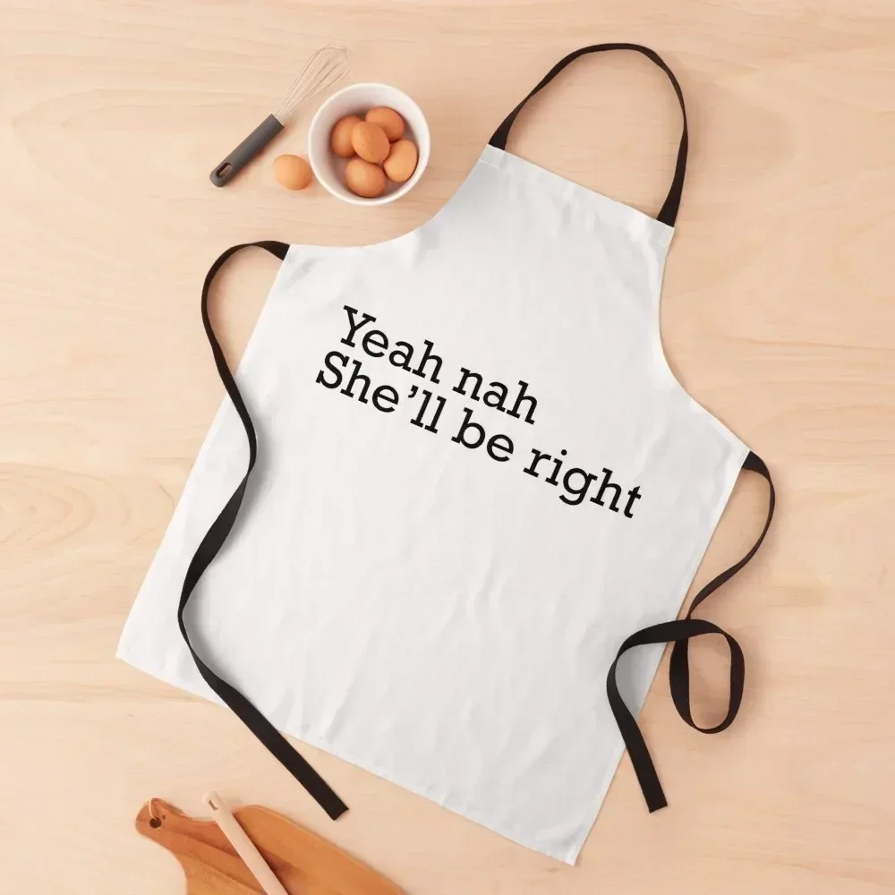 

Yeah nah she'll be right Apron work gowns for women cleaning Dress Apron