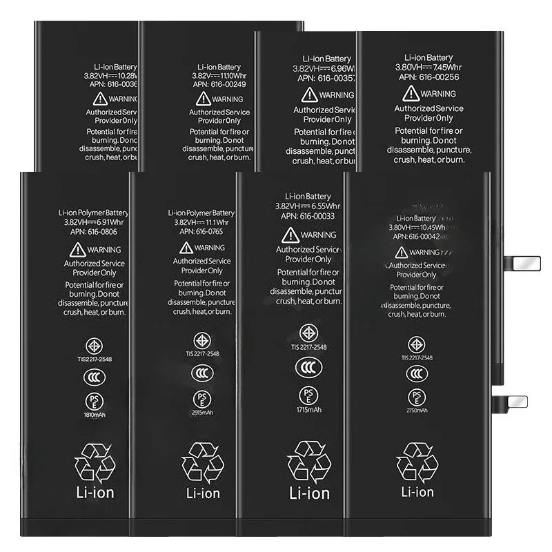 NEW Battery For iPhone  X XR Xs 11 Pro Max 12 12mini 13Pro 14Plus 15ProMax High Capacity Replacement Mobile Phone Bateria