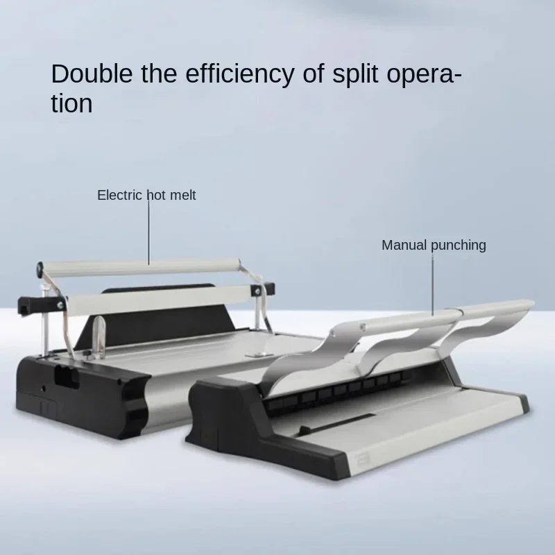 E-book binding hot melt machine; punched image and conference document binding machine