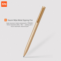 Original Xiaomi Mijia Metal Sign Pens PREMEC Smooth Switzerland Refill 0.5mm Signing Pens Mi Aluminum Alloy Pens Black Blue ink