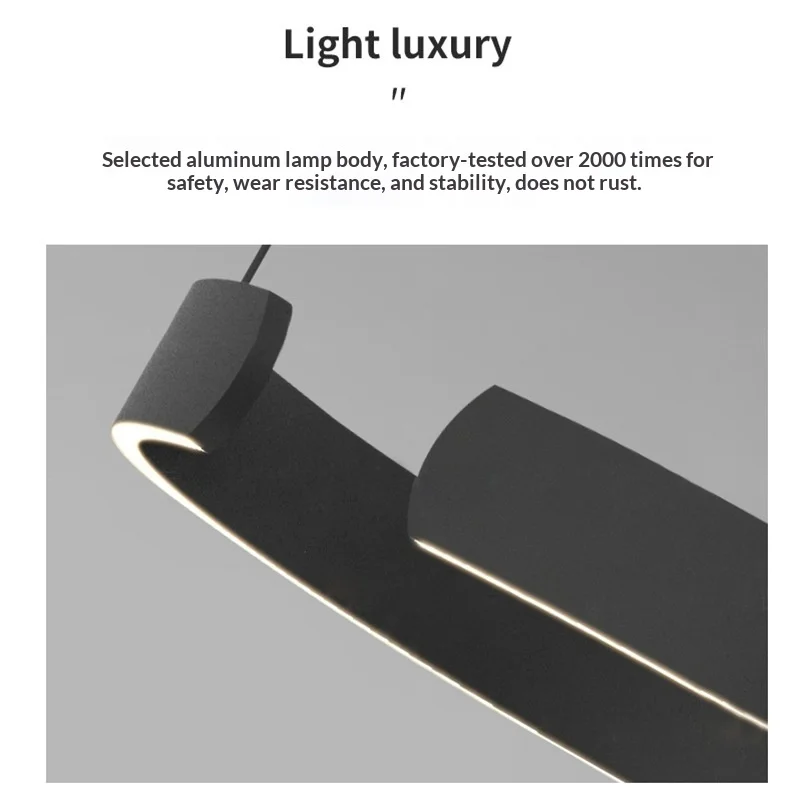Modern C-Ring Pendant Light for Living Room Hotel Cafe, Minimalist Chandelier for Dining Room, Mix & Match Versatile Decor