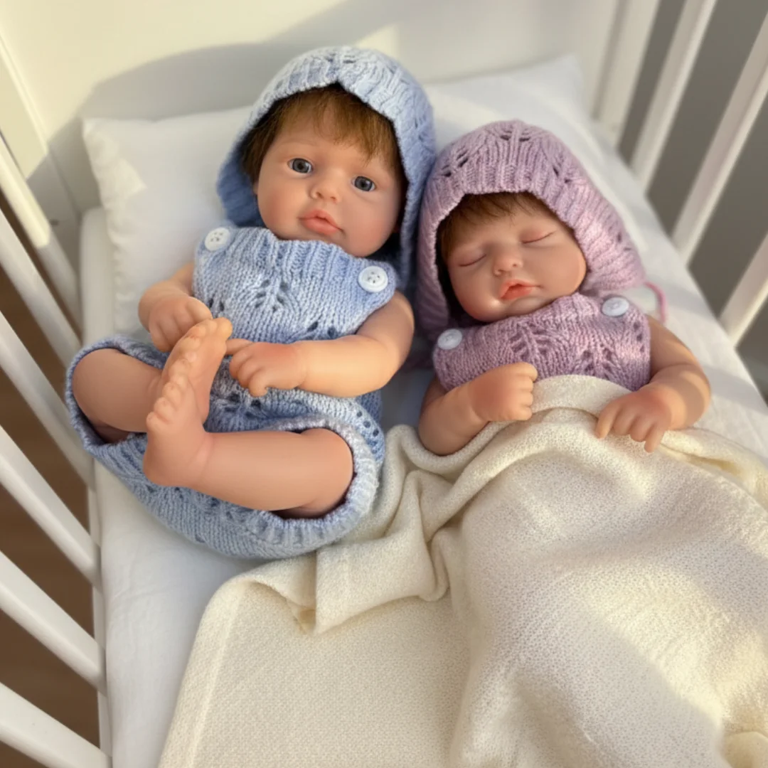 1 PZ/2 Stili Lavabile 25 CM Bebe Reborn Bambole Della Ragazza Del Silicone Con Capelli Radicati Vernice Fatta A Mano Della Pelle Tocco Morbido Neonato ragazza bambola