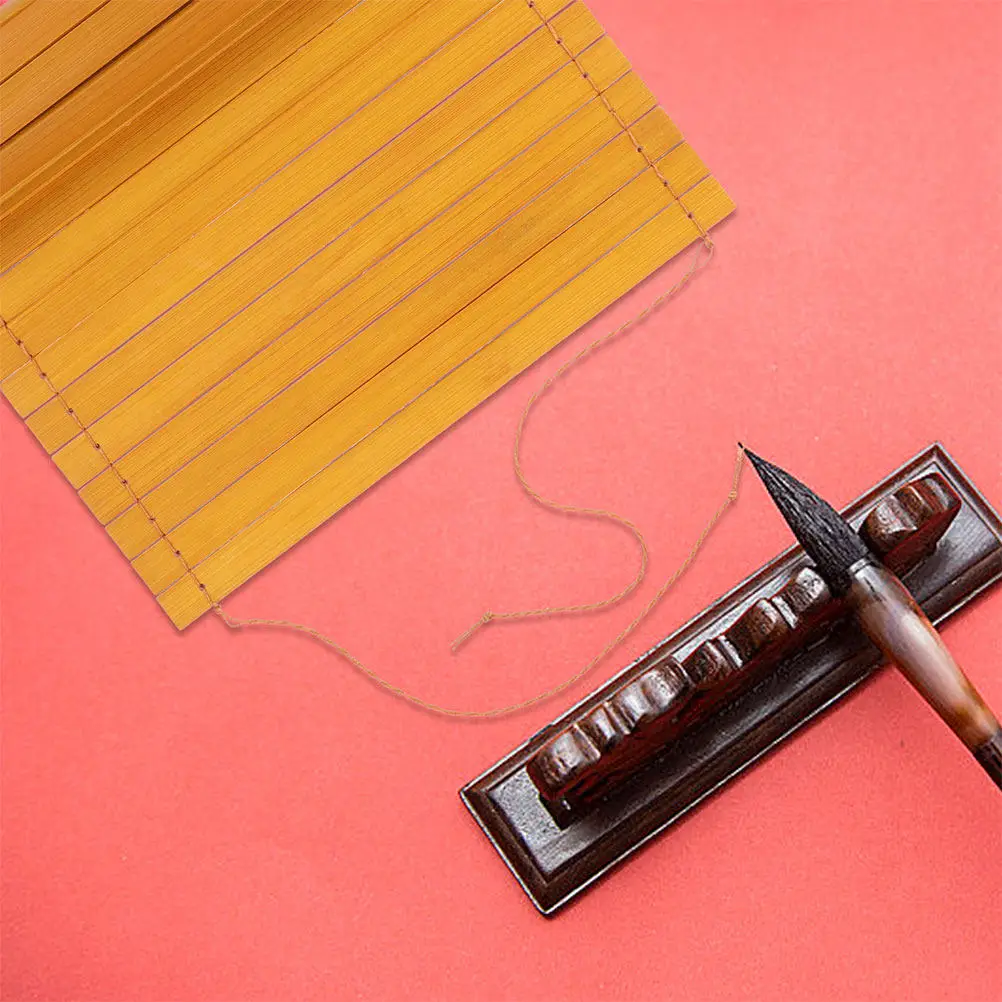 1 Bamboo Book Blank Sheet Creative DIY Multipurpose Bamboo Slip for Home Decor Vintage Style Calligraphy Sheet Photo Prop