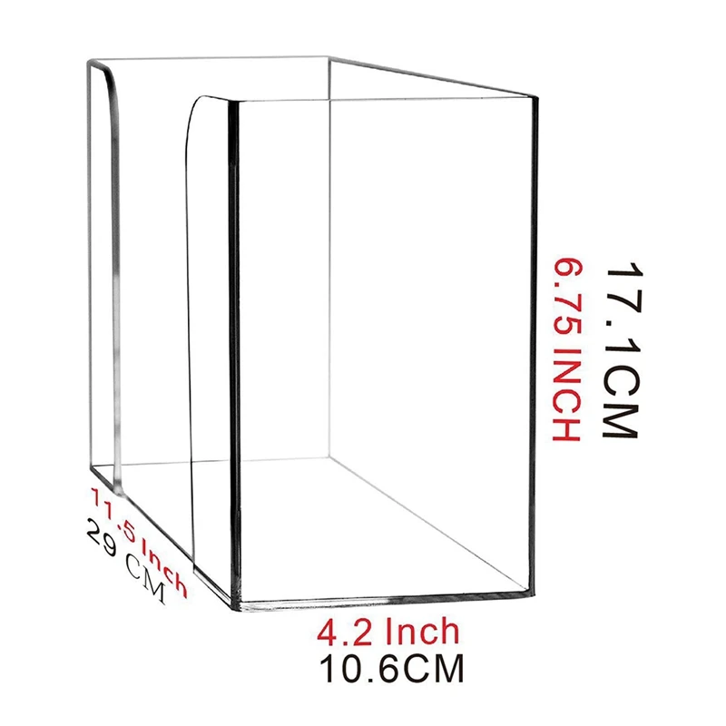 ABUL-2PCS Countertop Paper Towel Dispenser Clear Guest Towel Napkin Holder For Z-Fold C-Fold Or Multi-Fold Paper Towels