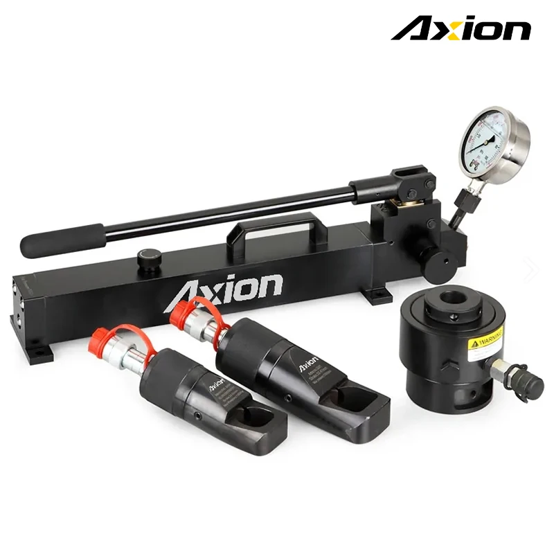 Axion Heavy   20T Hydraulic Nut Splitter NC-3241 Industrial Grade AC 240V 700bar for M22-M27 Hexagonal Nuts