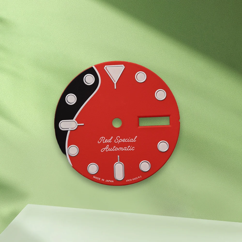 28,5 mm S Logo GMT NH35 Gossip NH36 quadrante automatico senza lancette adatte al movimento NH36/4R36 accessori per la modifica dell'orologio luminoso verde