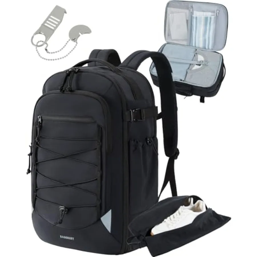 

Carry On Travel Backpack 17.3 Inch Large Travel backpack Carry On Flight Approved Personal Item Backpack Travel Bag With Shoe B