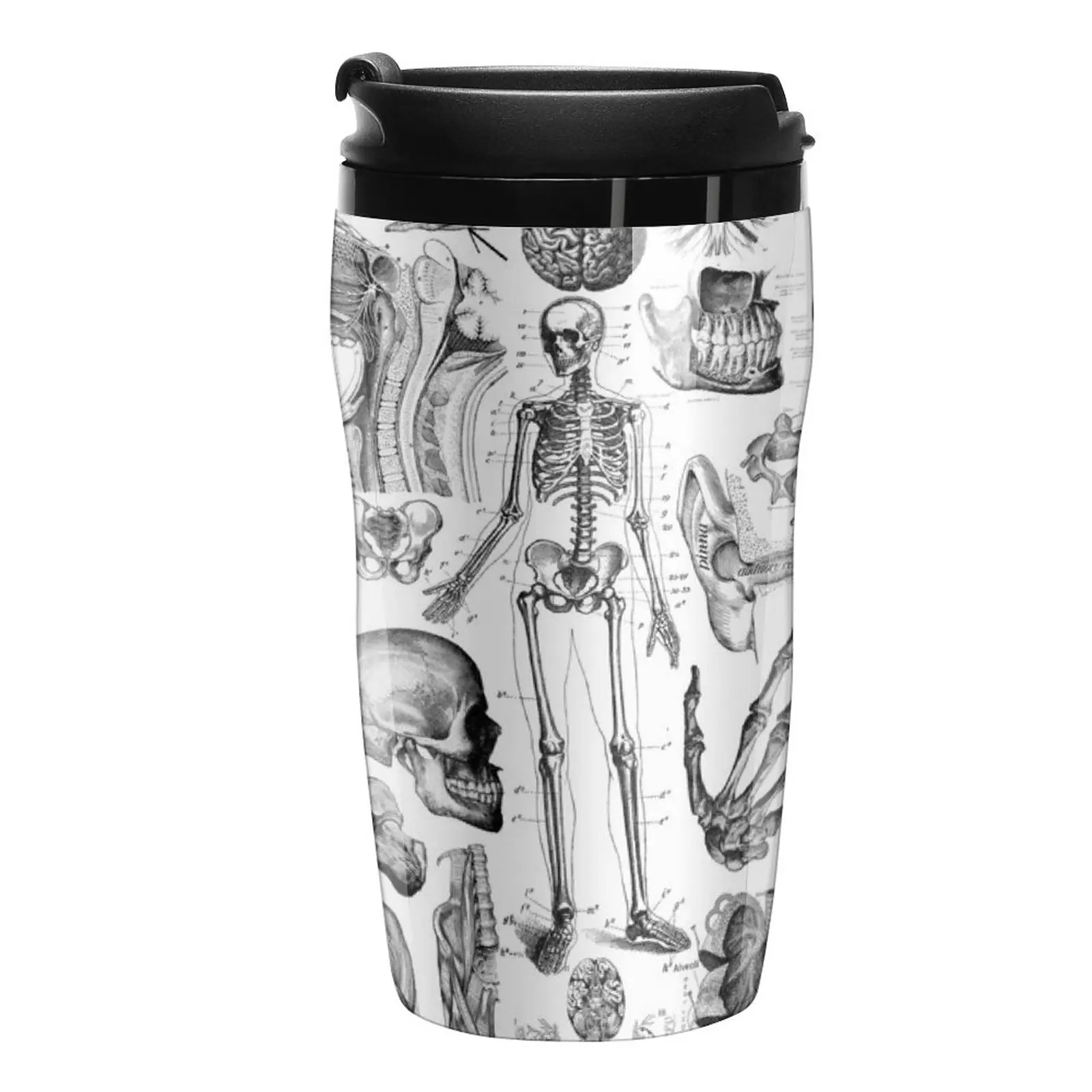 

New Human Anatomy White Print Travel Coffee Mug Original And Funny Cups To Give Away Thermal Cup For Coffee