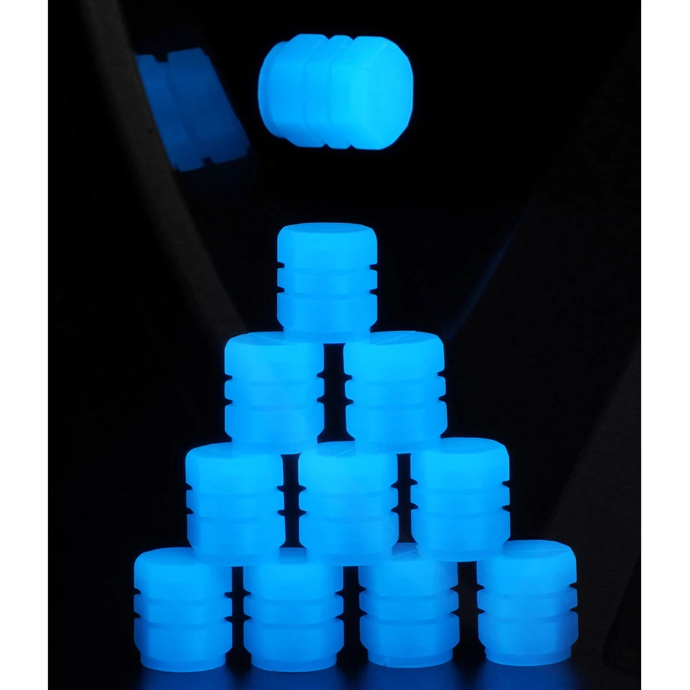 

1/2/4pcs Blue Luminous Car Tire Valve Caps Wheel Tyre Rim Stem Covers Dustproof Waterproof Auto Styling Tyre Accessories