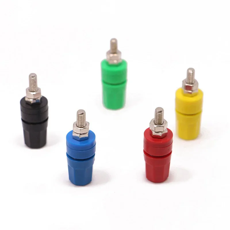 4mm  pure copper terminal 4mm banana Jack Socket 20A binding post Banana plug connector  30V AC-60V DC red black blue