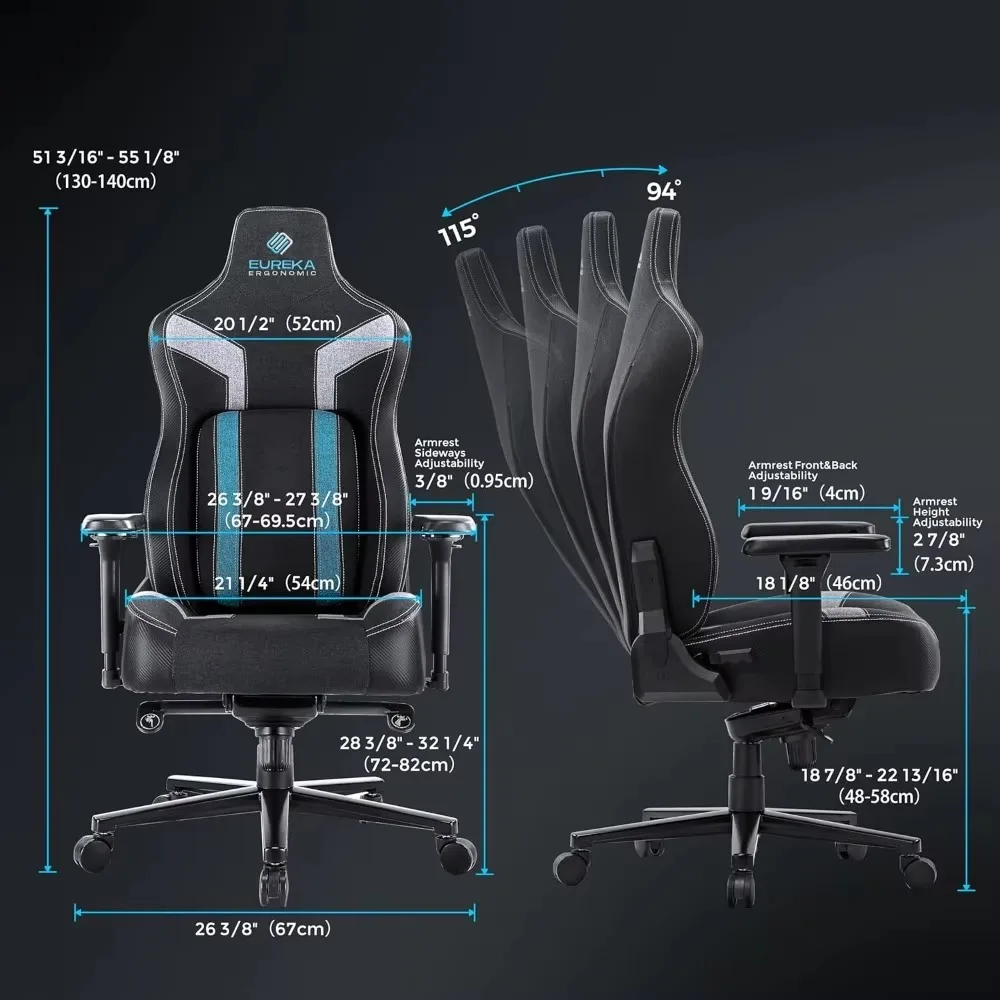 Kursi GAMING เก้าอี้เล่นเกมคอมพิวเตอร์ที่มีการสนับสนุนเอวสำนักงานหลังสูง Chair4.3inSeat เบาะหนาการแข่งขันระเบิดอย่างเป็นทางการ